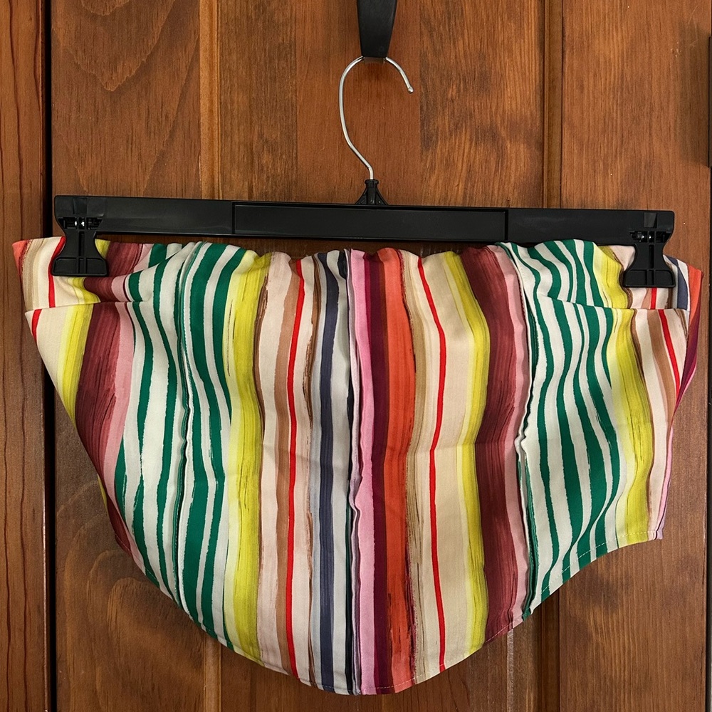 Tiger Mist cropped colorful striped tube top - size XL